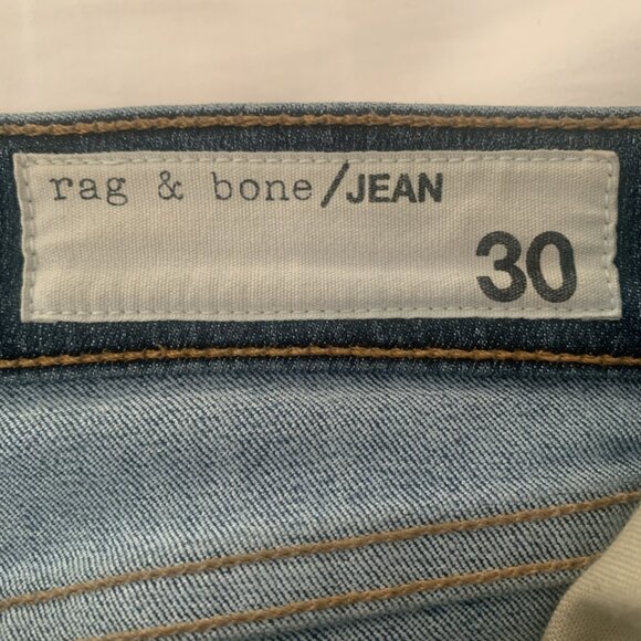 Rag & Bone High Rise Ankle Skinny Stretch Jean in West, Medium Wash - Picture 4 of 8